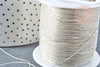 Fil nylon métallisé argent 0.6mm, fabrication bijoux,création broderie, x 5mètres G8490