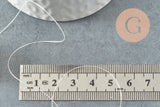 Fil pour tissage de perles delica miyuki nylon beige 0.1mm, x1 rouleau de 46 mètres (G10569)