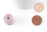 Fil pour tissage de perles delica miyuki nylon rose 0.1mm, x1 rouleau de 46 mètres (G10564)