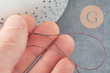 Fil rose métallisé 0.6mm, x5 ou x10 Mètres (G0975)