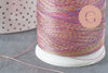 Fil rose métallisé polyester à broder-couture-bijoux 0.4mm, x5 ou x10 Mètres (G4418)