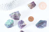 Fluorite naturelle violette verte brute 30-50mm, pierre pour lithothérapie x1 G6847