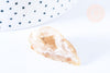 Géode agate naturelle brute beige avec cristaux 35-50mm, pierre naturelle brute, lithotherapie, pierre quartz non percée, x1 (G9083)