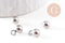Goutte de finition couleur platine Acier 304, x10 (G0153)