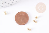 Gouttes finition acier 304 inoxydablz doré 6mm, x10 (G3160)