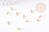 Gouttes finition acier 304 inoxydablz doré 6mm, x10 (G3160)