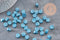 Granulés cire bleu moyen nacré à cacheter, fourniture pour création sceaux personnalisés pour sceaux et invitations de mariage, x100 (G6213)