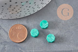 Granulés cire vert nacré à cacheter, fourniture création de sceaux personnalisés pour sceaux et invitations de mariage DIY, x100 (G3970)