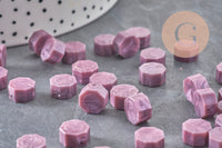 Granulés cire violet nacré à cacheter, fourniture pour sceaux personnalisés pour sceaux et invitations de mariage DIY, x100 (G3971)