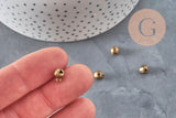 Grelot clochette laiton bronze 8mm, x10 (G11345)-Breloques et pendentifs-Gingerlily Perles