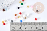 Grosse perles rocaille multicolore 4mm, x10g (G8644)