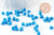 Grosses perles de rocaille bleu nacré 4mm, x 10Gr (G3813)