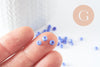 Grosses perles de rocaille bleu tendre 4mm, x10Gr (G3817)