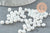 Grosses perles rocaille blanc 4mm, x 10Gr (G3819)