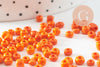 Grosses perles rocaille orange 4mm, x10g (G0187)