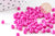 Grosses perles rocaille rose foncé peintes 4mm, x 10Gr (G3738)