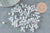 Grosses perles rocaille transparentes irisées 4mm, x 20Gr (G1392)