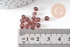 Grosses perles rocaille violet,perles rocaille, violet transparent, perles verre, 4mm, x 10Gr (G1089)