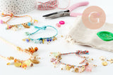 Kit 3 Bracelets/Collier breloques & Cordon x1 (G9556)