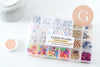 Kit boite mix de perles lettres et accessoires, x1 G9712