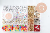 Kit boite mix de perles lettres et accessoires, x1 (G9712)
