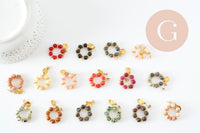 Kit création Boucles d'Oreilles Pierre naturelle x1 paire (G7430)