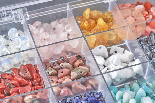 Kit mix de perles 10 couleurs pierre naturelles Lithothérapie x1 (G9707)