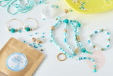 Kit mix de perles bleues Santorin, Coffrets et kits pour la création de bijoux fantaisie DIY, x1 (G8346)