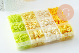 Kit mix de perles heishi jaune citron, Coffret et kit pour création de bijoux fantaisie, x1 (G9775)