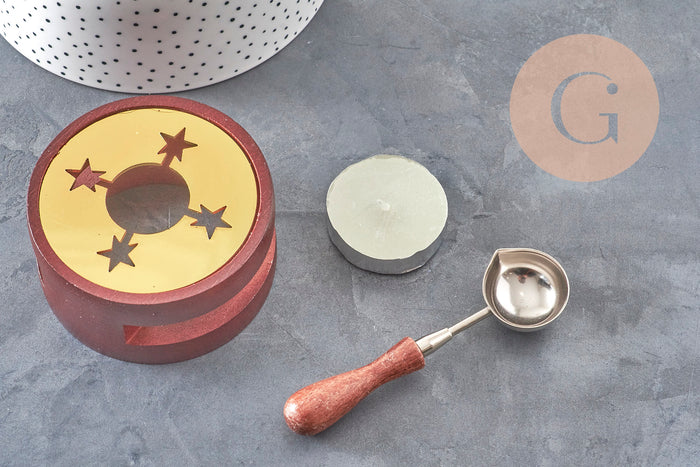 Kit pour cire à cacheter pour création de sceaux personnalisés et invitations de mariage DIY, x1 (G3787)
