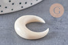 Lune corne blanche naturelle 8mm, Septum piercing écarteur corne naturelle x1 (G0253)