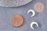 Lune nacre blanche naturelle 10x12mm, x1 (G10225)