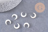 Lune nacre blanche naturelle 10x12mm, x1 (G10225)