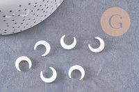 Lune nacre blanche naturelle 10x12mm, x1 (G10225)