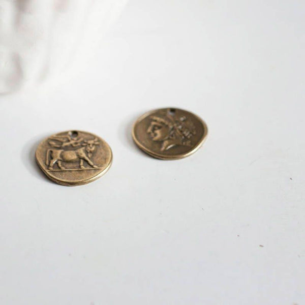 Médaille romaine zamac bronze 19mm, x5 (G1218)