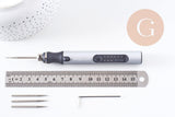 Mini-perceuse pour création de bijoux polymère & laiton avec mèches, x1 (G10206)