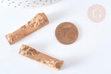Morceau bois de santal pour moulage résine époxy 40mm, fabrication bijoux résine époxy, x1 G7575