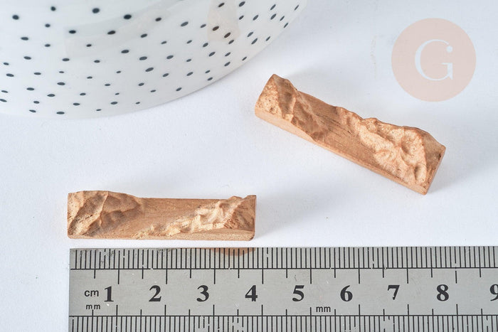 Morceau bois de santal pour moulage résine époxy 40mm, fabrication bijoux résine époxy, x1 G7575