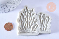 Moule corail fabrication bijoux résine patisserie 77x86mm, x1 (G6291)