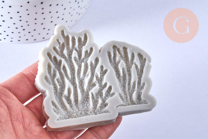Moule corail fabrication bijoux résine patisserie 77x86mm, x1 (G6291)