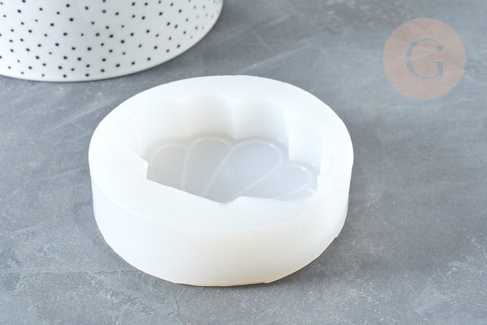 Moule en silicone coquillage bougie savons bijoux 9.2cm, x1 (G7328)