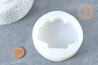Moule en silicone coquillage bougie savons bijoux 9.2cm, x1 (G7328)