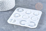 Moule en silicone pour fabrication boucles créoles résine, x1 (G3363)