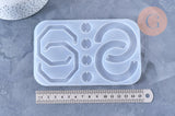 Moule en silicone pour fabrication boucles créoles résine, x1 (G3364)