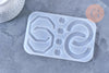 Moule en silicone pour fabrication boucles créoles résine, x1 (G3364)
