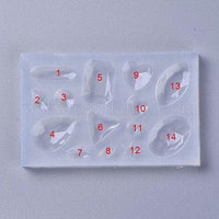 Moule en silicone pour fabrication pendentifs pierre précieuse, x1 (G5666)