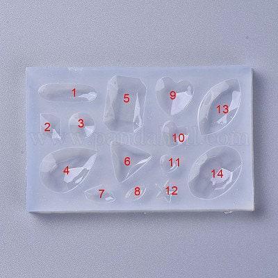 Moule en silicone pour fabrication pendentifs pierre précieuse, x1 (G5666)