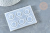 Moule pour fabrication bague décoration forme anneau résine 83x59x8mm, silicone pour des bijoux avec inclusion résine, x1 G7993