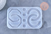 Moule pour fabrication boucles créoles résine, un moule en silicone pour réaliser des bijoux avec inclusion en résine, x1,G3364