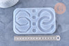 Moule pour fabrication boucles créoles résine, un moule en silicone pour réaliser des bijoux avec inclusion en résine, x1,G3364